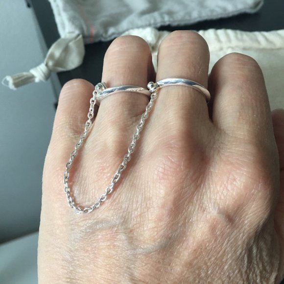 Pamela Love Sterling silver "double suspension" ring - Picture 4 of 7